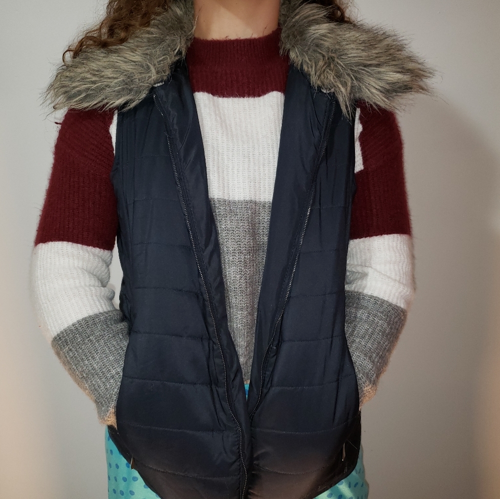 Navy blue vest